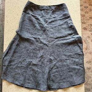 Banana Republic 100% Linen Blue Linen A-Line Skirt